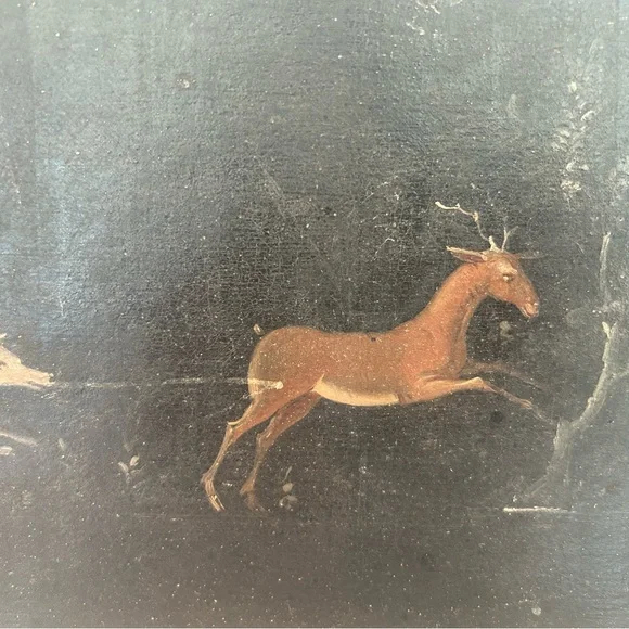 Vintage Cherub and Animal Art Panel - Picture 3 of 6